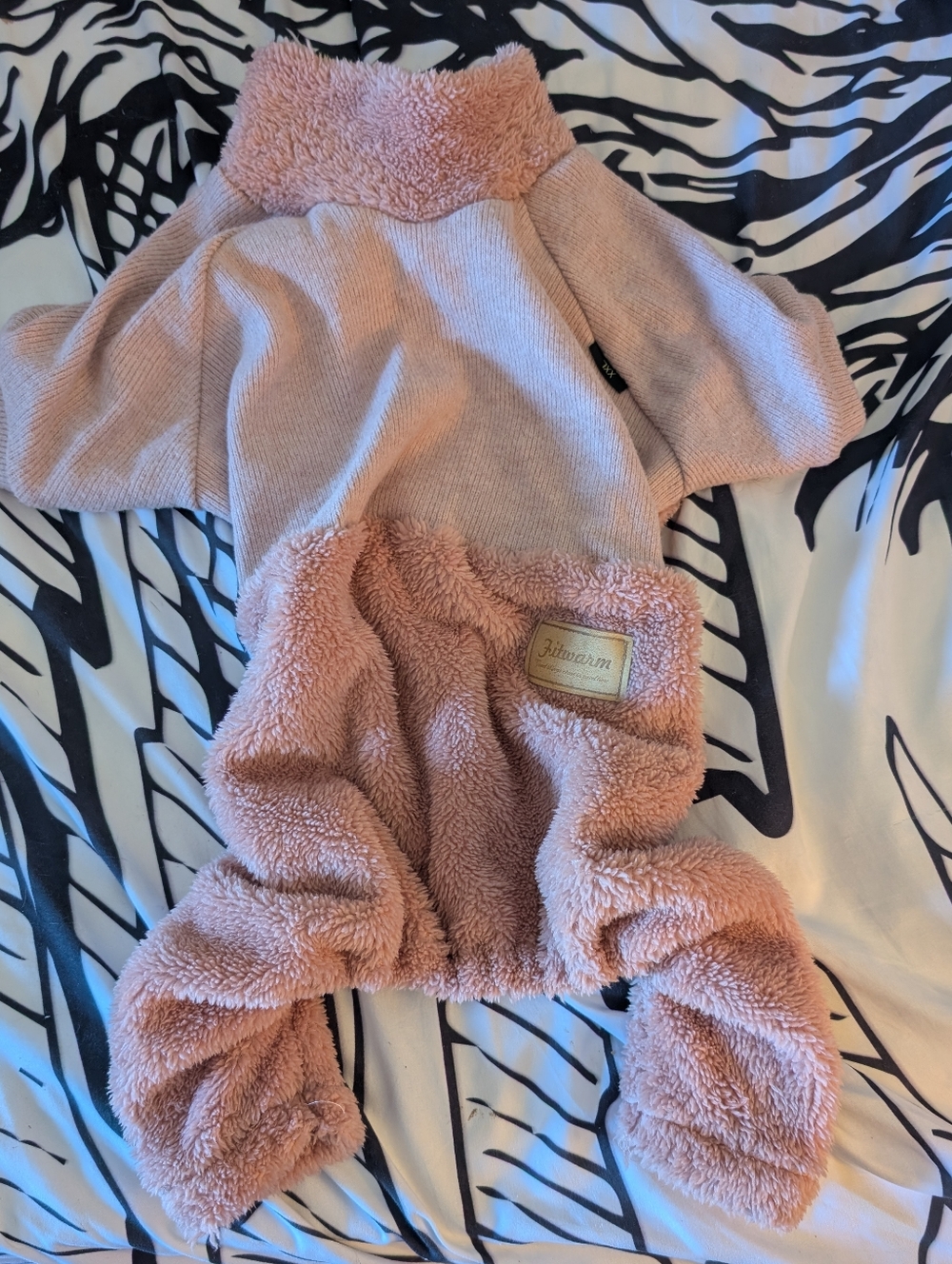 Fitwarm Fuzzy Pink Dog Sweater